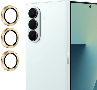 Casesily Back Camera Lens Ring Guard Protector for Samsung Galaxy Z Fold 7 Gold(Pack of: 3)