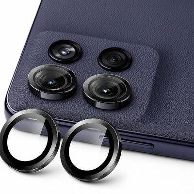 CHICCASA Back Camera Lens Ring Guard Protector for Motorola G86 Power Black Camera Ring(Pack of: 2)