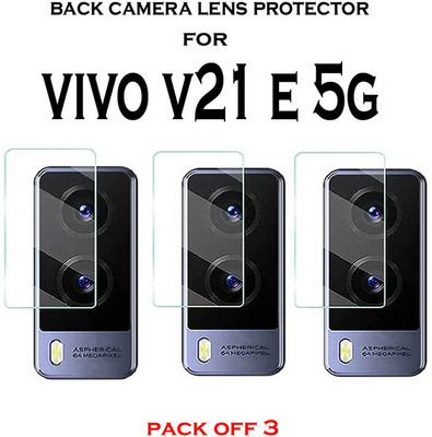 HIDEOUS Back Camera Lens Glass Protector for VIVO V21E 5G(Pack of: 3)