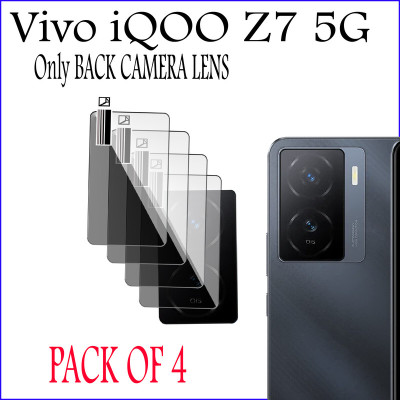 DAFFIN Back Camera Lens Glass Protector for iQOO Z7 5G(Pack of: 4)