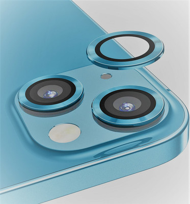 Mobilive Camera Lens Protector for Apple iPhone 14 Plus Metal Alloy Ring Protector with Glass Protection(Pack of 2)