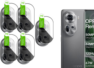 HIDEOUS Back Camera Lens Glass Protector for OPPO Reno 11 5G(Pack of: 5)