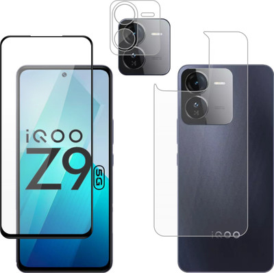 Vatsin Front & Back Camera Lens Glass Protector for iQOO Z9 5G, Front and Back Tempered Glass Combo for iQOO Z9 5G(Pack of: 3)