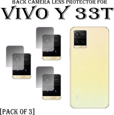 EJZATI Back Camera Lens Glass Protector for Vivo Y21T, Vivo Y33T, Vivo Y33s, Vivo Y21(Pack of: 3)
