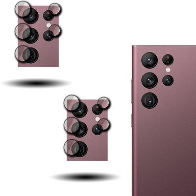 ASTARD Back Camera Lens Glass Protector for Samsung S22 Ultra 5G(Pack of: 2)