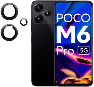 KHR Back Camera Lens Ring Guard Protector for Poco M6 Pro 5G Alloy Ring, Edge to Edge Coverage and Easy Installation(Pack of: 1)