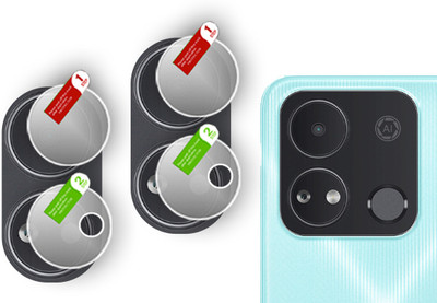 DAFFIN Back Camera Lens Glass Protector for itel A04(Pack of: 2)