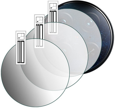 HIRDESH Back Camera Lens Glass Protector for Vivo x90 5g(Pack of: 3)