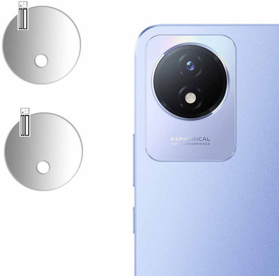 HIRDESH Back Camera Lens Glass Protector for Vivo Y02(Pack of: 2)