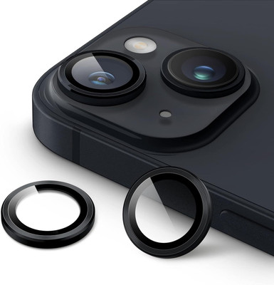 CHICCASA Back Camera Lens Glass Protector, Camera Lens Ring Guard Protector for iPhone 15(Pack of: 2)