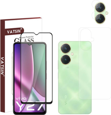 Vatsin Front & Back Camera Lens Glass Protector for ViVO Y27, Front and Back Tempered Glass Combo for ViVO Y27(Pack of: 2)