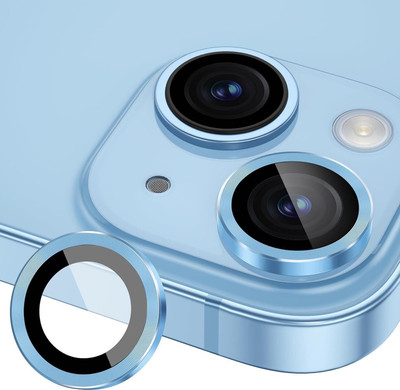 A3sprime Back Camera Lens Ring Guard Protector for APPLE iPhone 15, iPhone 15 Plus, Color - Blue(Pack of: 2)