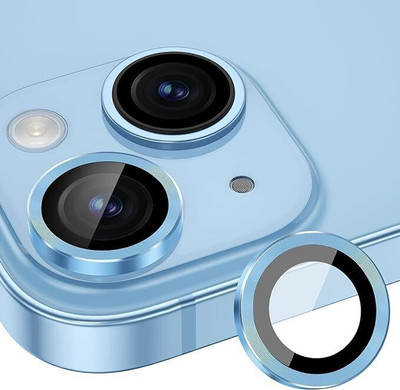 Covershub Back Camera Lens Glass Protector for Apple iPhone 15 (Blue)(Pack of: 2)