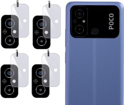 EZGER Back Camera Lens Glass Protector for POCO C55(Pack of: 4)