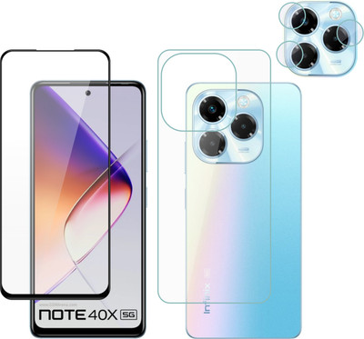Vatsin Front & Back Camera Lens Glass Protector for Infinix Note 40X 5G, Front and Back Tempered Glass Combo for Infinix Note 40X 5G(Pack of: 3)