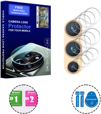 SOMTONE Back Camera Lens Glass Protector for Vivo V23 Pro 5G (FREE 1 MOBILE EMBOSSED SKIN) CAMERA LENS PROTECTOR(Pack of: 4)