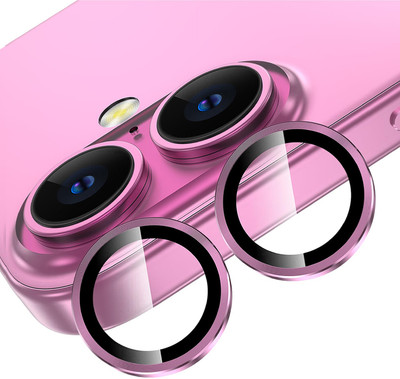 EJZATI Back Camera Lens Ring Guard Protector for IPHONE 16/16 PLUS, ROSE PINK RING GUARD(Pack of: 1)