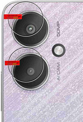 GLAMEECH Back Camera Lens Glass Protector for Redmi 13C 5G(Pack of: 2)