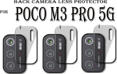 Hideous Back Camera Lens Glass Protector for POCO M3 Pro 5G(Pack of: 3)