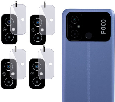 EZGER Back Camera Lens Glass Protector for POCO C55(Pack of: 4)