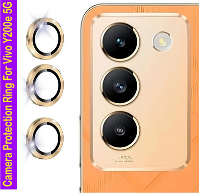DC DEAL CLUES Back Camera Lens Ring Guard Protector for Vivo Y200e 5G [Metal Alloy Camera Ring with 9H Glass] Set of 1(Pack of: 3)