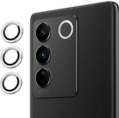 KHR Back Camera Lens Ring Guard Protector, Camera Lens Glass Protector for Vivo V27/V27 pro Alloy Ring, Edge to Edge Coverage and Easy Installation(Pack of: 2)