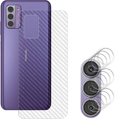 ARBAN Back Camera Lens Glass Protector for Nokia G42 5G (CAMERA LENS PROTECTOR WITH 1 BACK CARBON FIBER SKIN)(Pack of: 4)