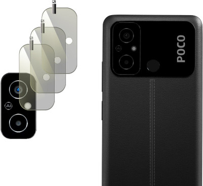 Ezger Back Camera Lens Glass Protector for POCO C55(Pack of: 3)
