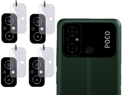 Hideous Back Camera Lens Glass Protector for POCO C55(Pack of: 4)