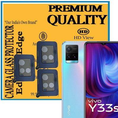 HIRDESH Back Camera Lens Glass Protector for Vivo Y33s(Pack of: 3)