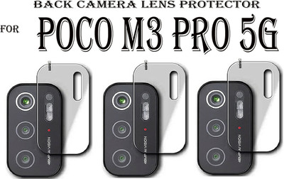YCHROZE Back Camera Lens Glass Protector for POCO M3 Pro 5G(Pack of: 3)