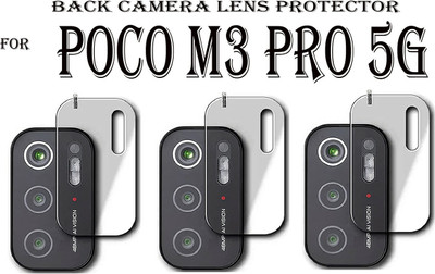 HIRDESH Back Camera Lens Glass Protector for POCO M3 Pro 5G(Pack of: 3)