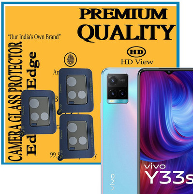 Hideous Back Camera Lens Glass Protector for Vivo Y33s(Pack of: 3)