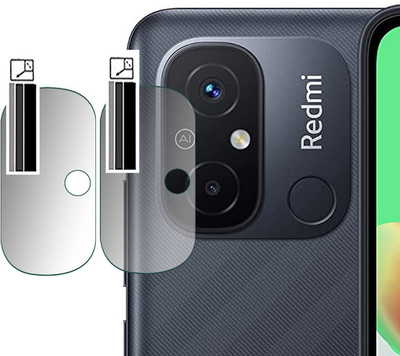 DOUMOF Back Camera Lens Glass Protector for Redmi 12C BACK CAMERA(Pack of: 2)