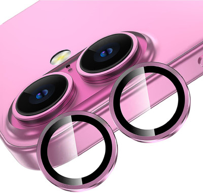 EJZATI Back Camera Lens Ring Guard Protector for IPHONE 16/16 PLUS, ROSE PINK RING GUARD(Pack of: 1)