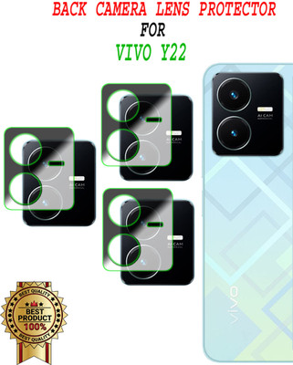 ejzatex Back Camera Lens Glass Protector for VIVO Y22(Pack of: 3)