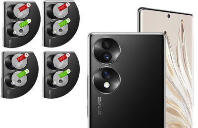 DAFFIN Back Camera Lens Glass Protector for HONOR 70(Pack of: 4)