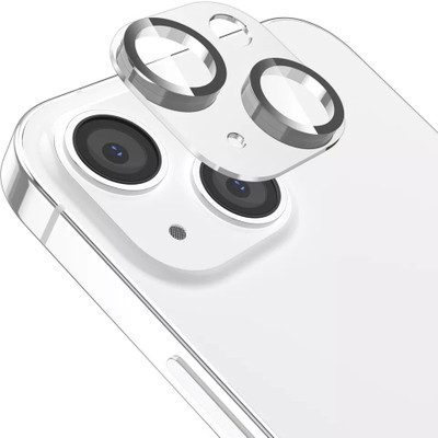 VOSKI Back Camera Lens Glass Protector for iPhone 13 Mini Camera Lens Protector Full Metalic Alloy inbuilt Ring(Pack of: 1)
