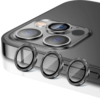 CHICCASA Back Camera Lens Glass Protector, Camera Lens Ring Guard Protector for iPhone 12 Pro(Pack of: 3)