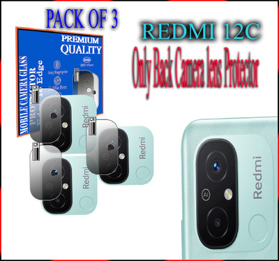 EZGER Back Camera Lens Glass Protector for Redmi 12C.(Pack of: 3)