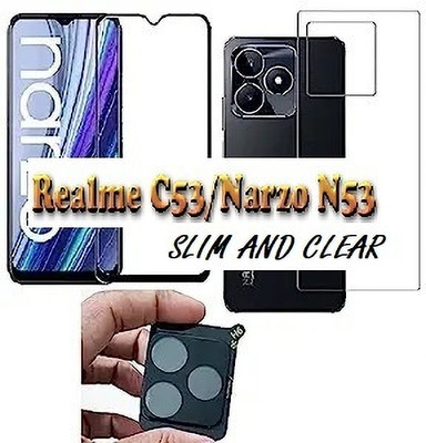 AKSHUD Back Camera Lens Glass Protector for Realme C53, Realme Narzo N53(Pack of: 1)