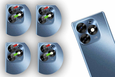 DAFFIN Back Camera Lens Glass Protector for itel S23+, itel S23Plus(Pack of: 4)