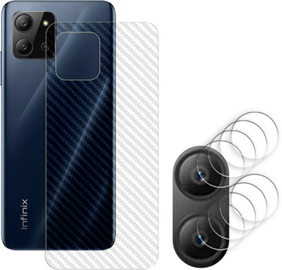 ARBAN Back Camera Lens Glass Protector for Infinix Hot 11 2022 4G (CAMERA LENS PROTECTOR WITH 1 BACK CARBON FIBER SKIN)(Pack of: 4)