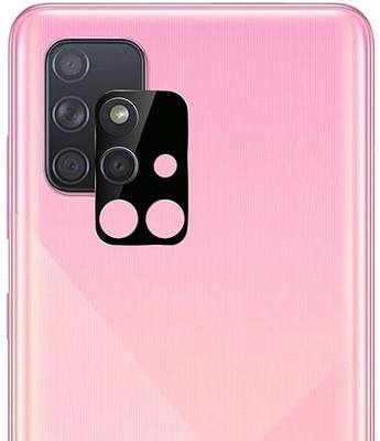 YAFILO Back Camera Lens Glass Protector for Samsung Galaxy A71 Anti-Scratch Glass [Easy Installation] Black(Pack of: 1)