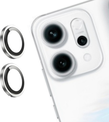 MOBCART Back Camera Lens Glass Protector, Camera Lens Ring Guard Protector for Oppo Reno 14 Pro 5G–9H Tempered, Scratch-Resistant, Camera Lens Protector Silver(Pack of: 2)