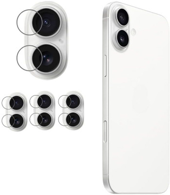 ISAAK Back Camera Lens Glass Protector for Apple iPhone 16(Pack of: 4)