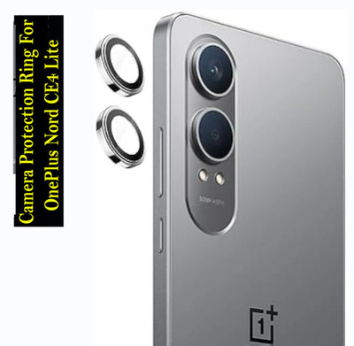 KREZEE Back Camera Lens Ring Guard Protector for OnePlus Nord CE4 Lite [Metal Alloy Camera Ring with 9H Glass] Set of 1(Pack of: 2)