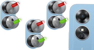 DAFFIN Back Camera Lens Glass Protector for Oppo A17(Pack of: 3)