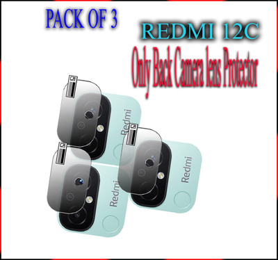 EZGER Back Camera Lens Glass Protector for Redmi 12C.(Pack of: 3)