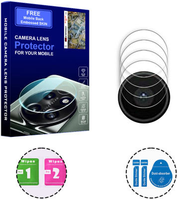 SOMTONE Back Camera Lens Glass Protector for Tecno Spark Go 2022 4G (FREE 1 MOBILE EMBOSSED SKIN) CAMERA LENS PROTECTOR(Pack of: 4)